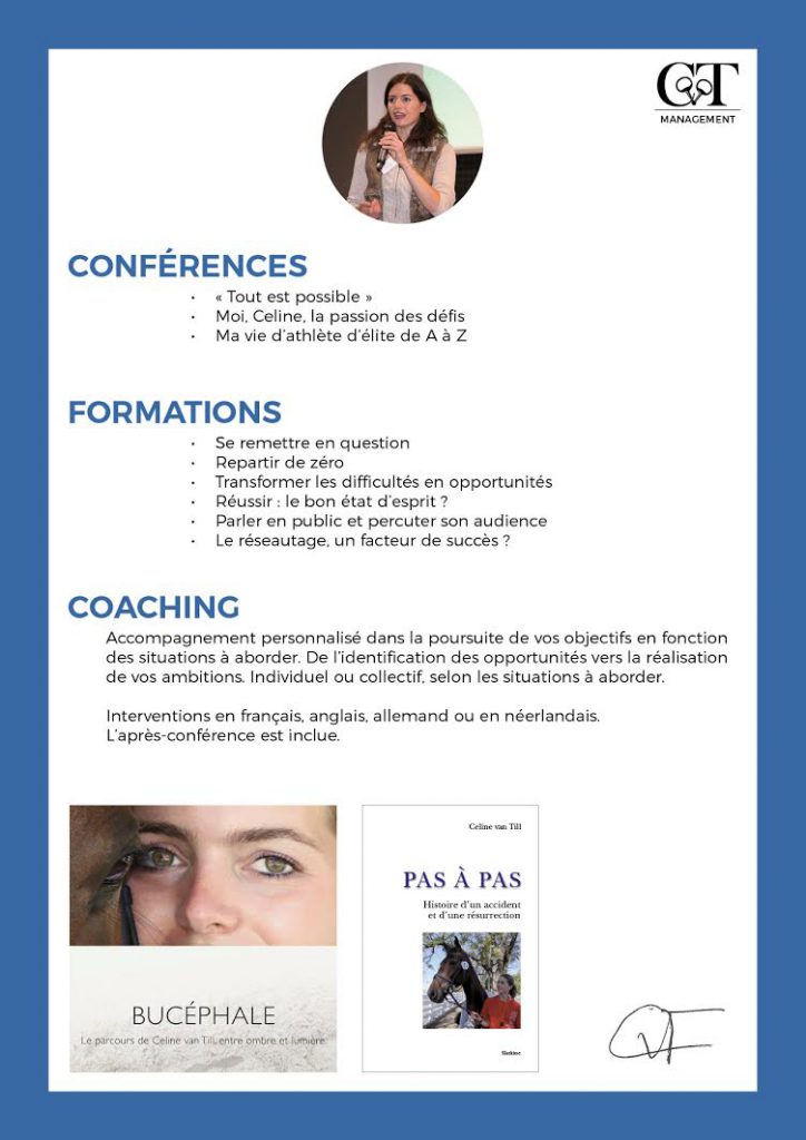 CVT Management Flyer Conferences Formations Coaching p2 Un exemple des conférences de Céline Van Till